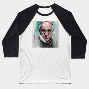 portrait of Pope Francis Baseball T-Shirt